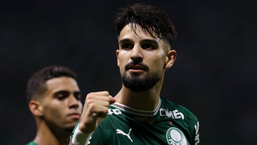 Flaco López marcou o segundo gol do Palmeiras na partida. Foto: Cesar Greco/Palmeiras